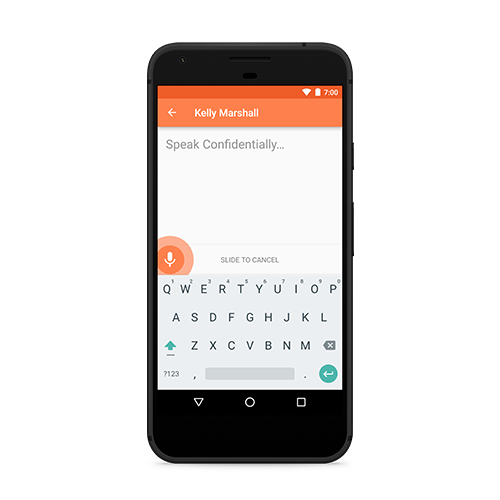 Confide Android App Screenshot